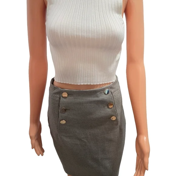 H&M Gray Knee-Length Pencil Skirt Work (New) - Picture 7 of 14